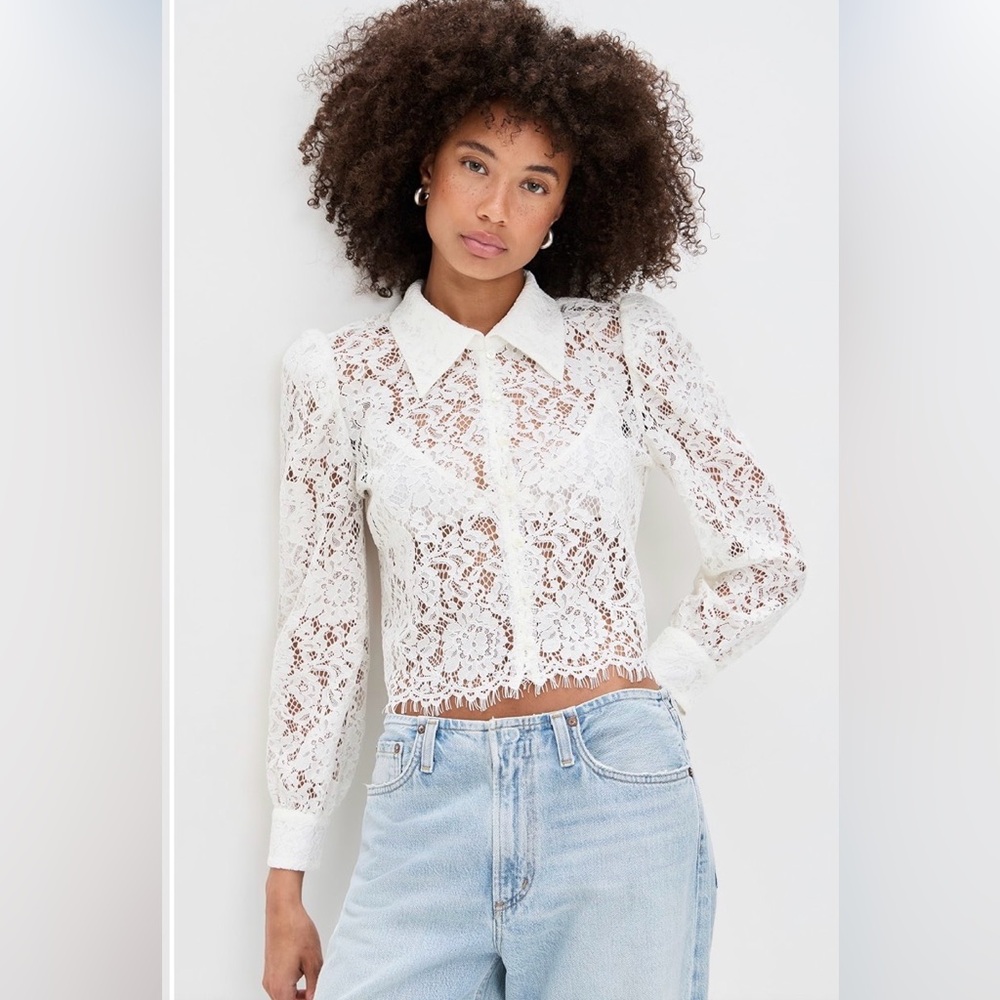 L'AGENCE
Anita Lace Button Up Blouse - Picture 1 of 9